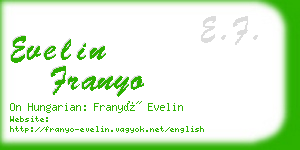 evelin franyo business card